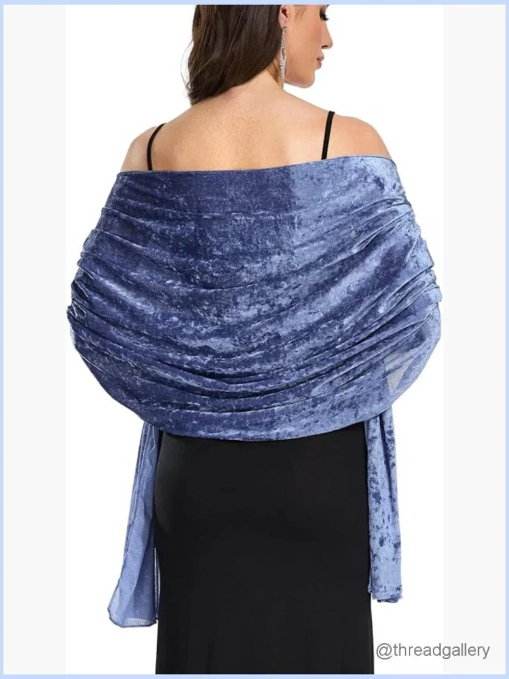 Knit Velvet Mesh Shawl Wrap for Evening Dresses Wedding Bridal Formal